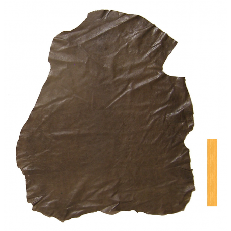 Peau Cuir de Mouton Marron Vieilli