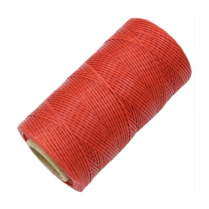 Bobine de Nylon Tressé Ciré Rouge 260 mètres
