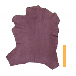 Peau entière cuir d'agneau violet lilas velours